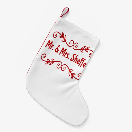 De heer en mevrouw Sheffey Kleine Kerstsok (Voorkant (Hangend))