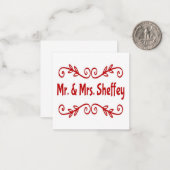 De heer en mevrouw Sheffey Notitiekaartje (Voorkant / Achterkant in situ)