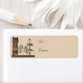 De heer en mevrouw Snowman Gift Labels (Insitu)