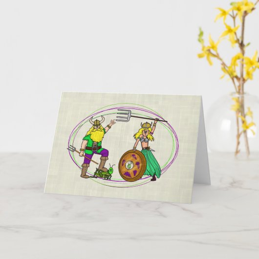 De heer en mevrouw St. Urho Card Kaart (Gele Bloem)