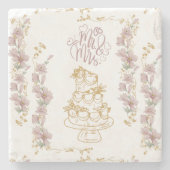 de heer en mevrouw stenen onderzetter (Voorkant)