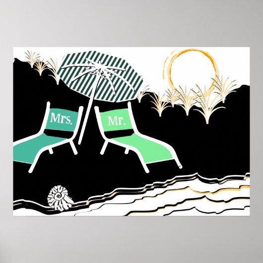 de heer en mevrouw Turquoise hebben in het Poster (Voorkant)