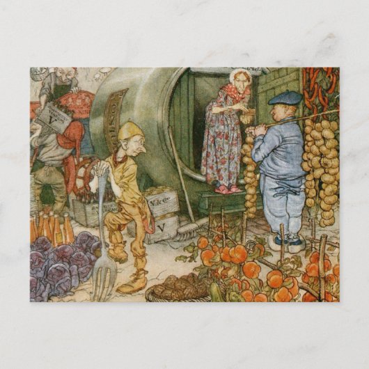 de heer en mevrouw Vinegar en het Engelse verhaal Briefkaart (Voorkant)