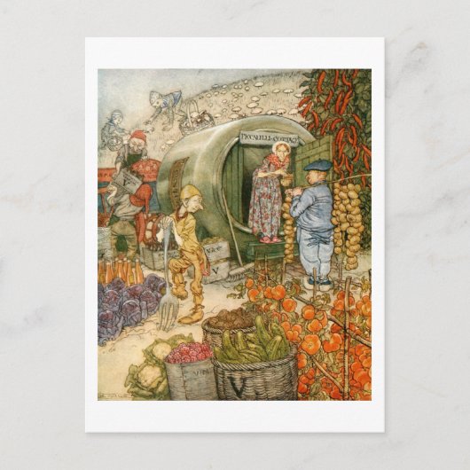 De heer en mevrouw Vinegar thuis Briefkaart (Voorkant)