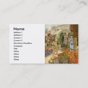 De heer en mevrouw Vinegar thuis Visitekaartje