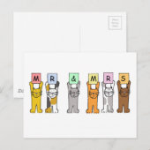 De heer en mevrouw Wedding feliciteren Cute Cats Briefkaart (Voorkant / Achterkant)