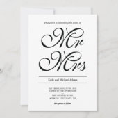 De heer en mevrouw Wedding Invitation Save The Date (Voorkant)