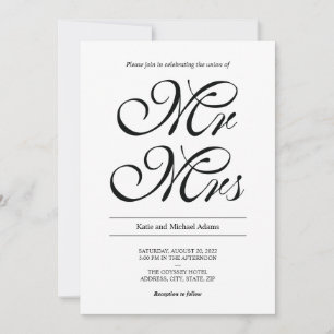 De heer en mevrouw Wedding Invitation Save The Date