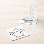 De heer en mevrouw Wedding Onderzetters Table Deco (Insitu)