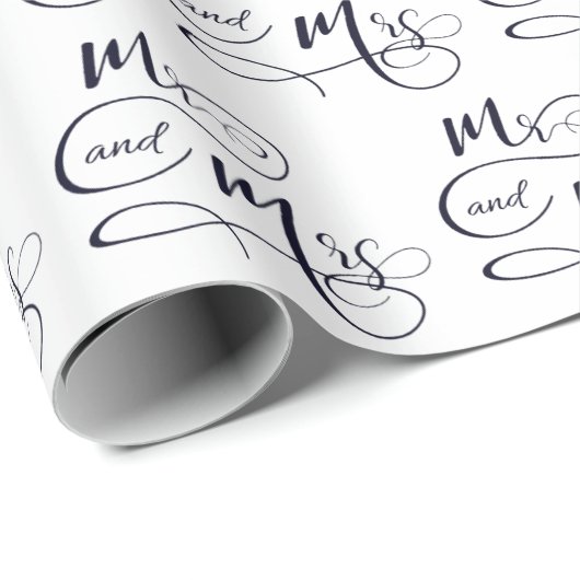 De heer en mevrouw Wedding Text Cadeaupapier (Rol Hoek)