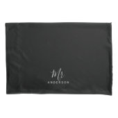 De heer en mevrouw | Zwart-wit modern Script Wedde Kussensloop (Voorkant)