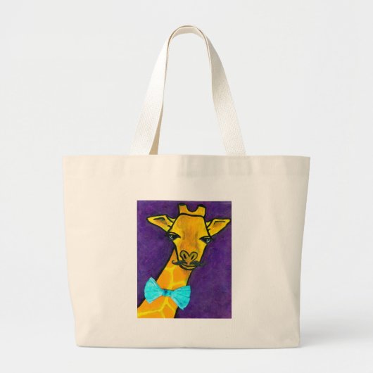 de heer Fancy Giraffe Grote Tote Bag (Voorkant)