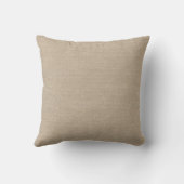 de heer faux linen burlap rustic chic initiaal jut kussen (Achterkant)