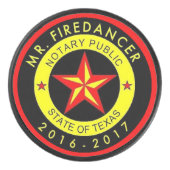 de heer Firedancer Dallas Texas Notional Seal Hockey Puck (Voorkant)