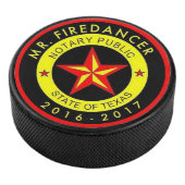de heer Firedancer Dallas Texas Notional Seal Hockey Puck (3/4)