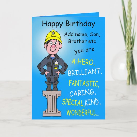 de heer Fireman Kaart (Voorkant)