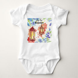 de heer First Ramadan waterverf lantern Romper