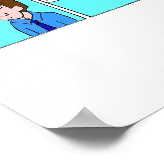 de heer Fitz - oplossing voor het onderwijs Poster (Hoek)