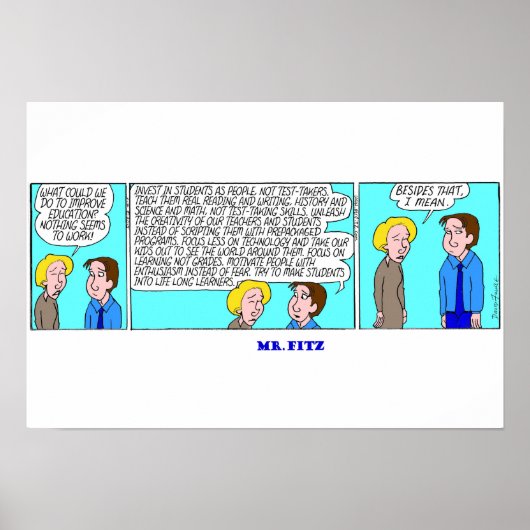 de heer Fitz - oplossing voor het onderwijs Poster (Voorkant)