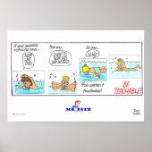 de heer Fitz: Wees leerbaar 1 - Zwemmen Poster (Voorkant)