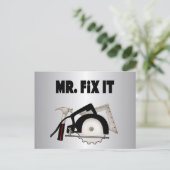 de heer Fix it Briefkaart (Staand voorkant)