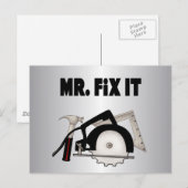 de heer Fix it Briefkaart (Voorkant / Achterkant)