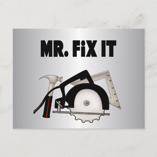 de heer Fix it Briefkaart (Voorkant)