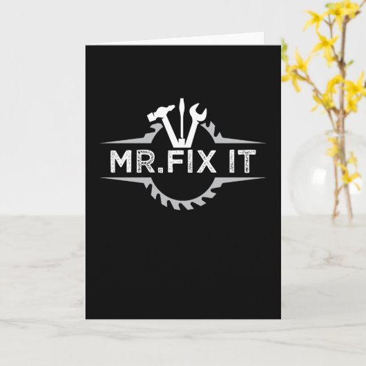 de heer Fix it Handyman Handyman Kaart (Gele Bloem)