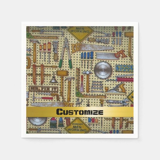 de heer Fix it Handyman Tools Napkins Servetten (Voorkant)