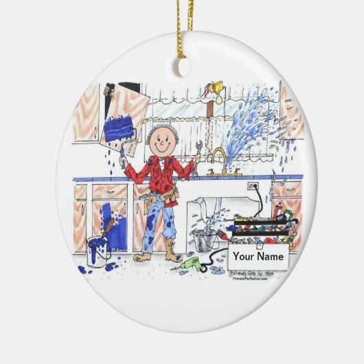 de heer Fix it Keramisch Ornament (Links)