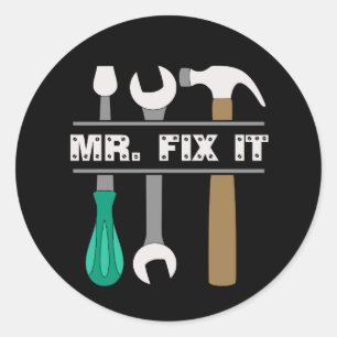 de heer Fix it Mannen Tools Sticker