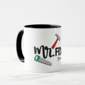 de heer Fix it Mok (Voorkant links)