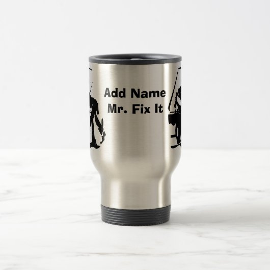 de heer Fix It Mokken, voeg naam toe Reisbeker (Center)