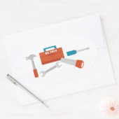 de heer Fix-it Ovale Sticker (Envelop)