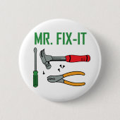 de heer Fix it Ronde Button 5,7 Cm (Voorkant)