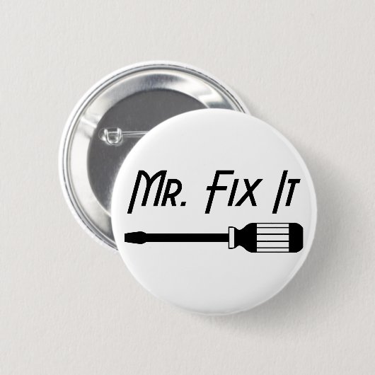 de heer Fix it Ronde Button 5,7 Cm (Voorkant /achterkant)