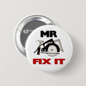 de heer Fix it Ronde Button 5,7 Cm (Voorkant /achterkant)