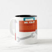 de heer Fix-it Tweekleurige Koffiemok (Voorkant links)