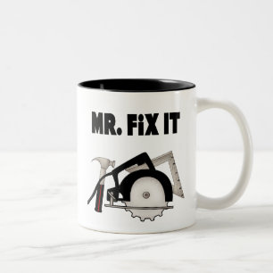 de heer Fix it Tweekleurige Koffiemok