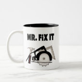 de heer Fix it Tweekleurige Koffiemok (Links)