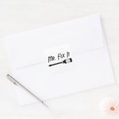 de heer Fix it Vierkante Sticker (Envelop)