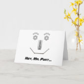 de heer Fixit Vaderdag Kaart (Gele Bloem)