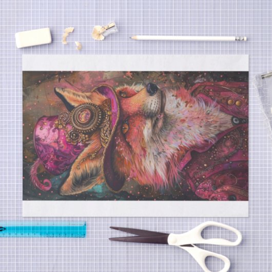 de heer Fox Tissuepapier (Craft)