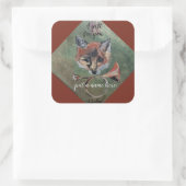 de heer Fox Vierkante Sticker (Tas)