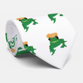 de heer Frogster Green Frog Art Stropdas (Opgerold)