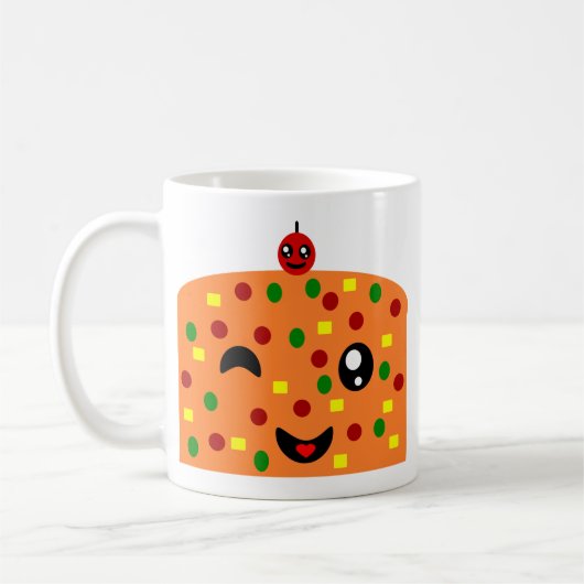 De heer Fruitcake de mok Fruitcake (Links)