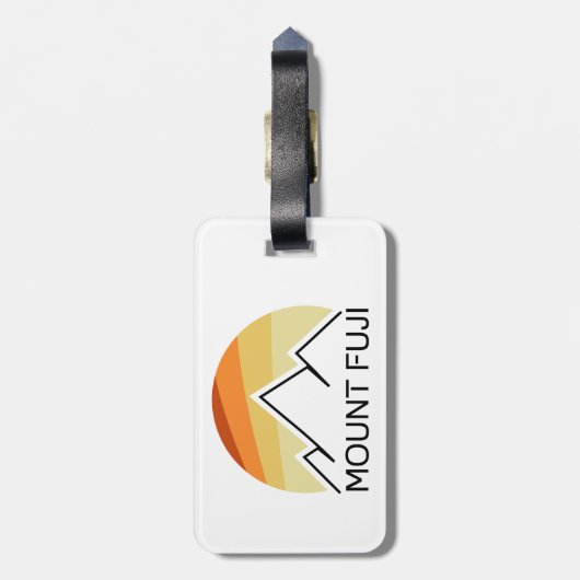 De heer Fuji Japan Retro Bagagelabel (Achterkant verticaal)