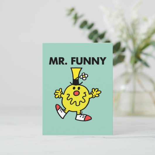 de heer Funny | Funny Face Briefkaart (Staand voorkant)