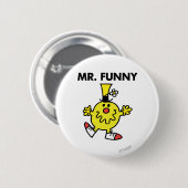 de heer Funny | Funny Face Ronde Button 5,7 Cm (Voorkant /achterkant)