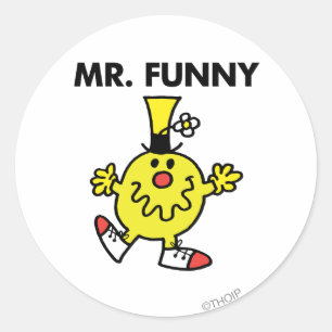 de heer Funny   Funny Face Ronde Sticker